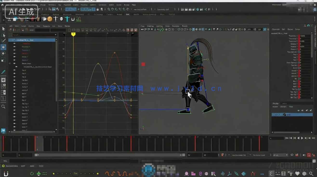 【中文字幕】Maya游戏角色动画基础核心技术训练视频教程(图3) 【中文字幕】Maya游戏角色动画基础核心技术训练视频教程(图3)
