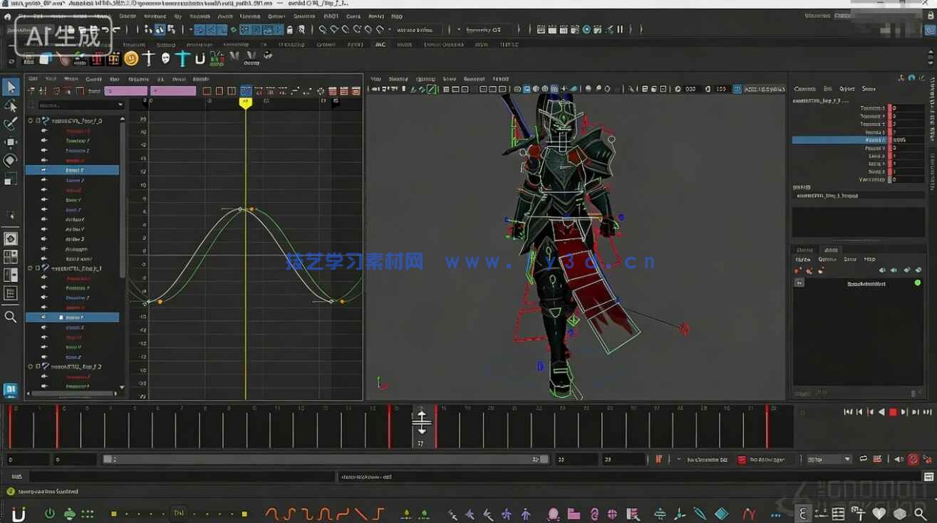 【中文字幕】Maya游戏角色动画基础核心技术训练视频教程(图5) 【中文字幕】Maya游戏角色动画基础核心技术训练视频教程(图5)