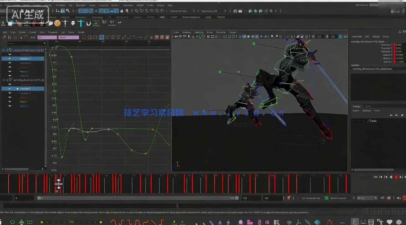 【中文字幕】Maya游戏角色动画基础核心技术训练视频教程(图7) 【中文字幕】Maya游戏角色动画基础核心技术训练视频教程(图7)