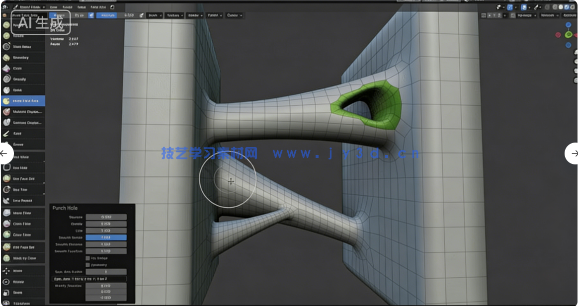 Sculpt Bridge Tool桥接结构Blender插件V1.0版(图2) Sculpt Bridge Tool桥接结构Blender插件V1.0版(图2)