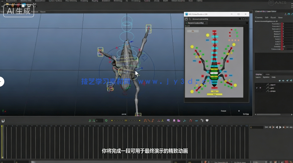 【中文字幕】Maya异形生物游戏动画大师班视频教程(图7) 【中文字幕】Maya异形生物游戏动画大师班视频教程(图7)