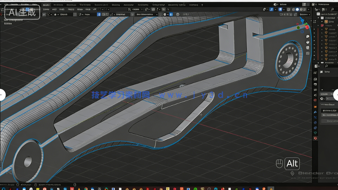Blender刀具设计硬表面建模制作流程视频教程(图3)