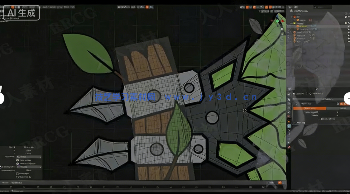 Blender游戏战斧从概念设计到最终成品全流程制作视(图2) Blender游戏战斧从概念设计到最终成品全流程制作视(图2)
