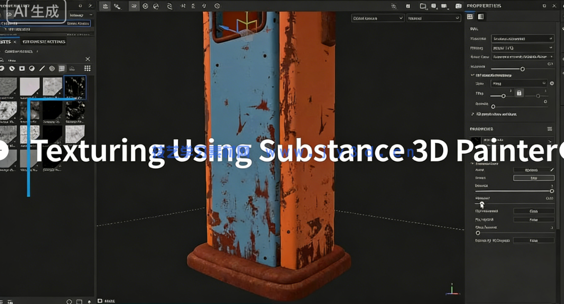 Substance 3D Painter影视级场景材质制作全流程视频(图1)