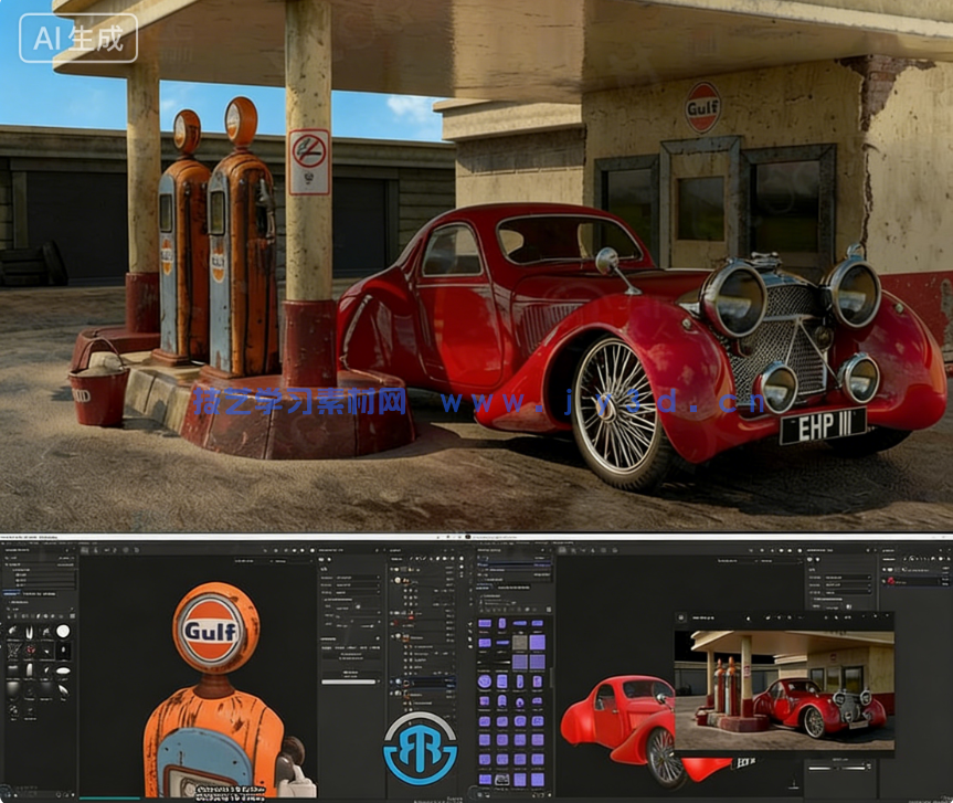 Substance 3D Painter影视级场景材质制作全流程视频(图5)