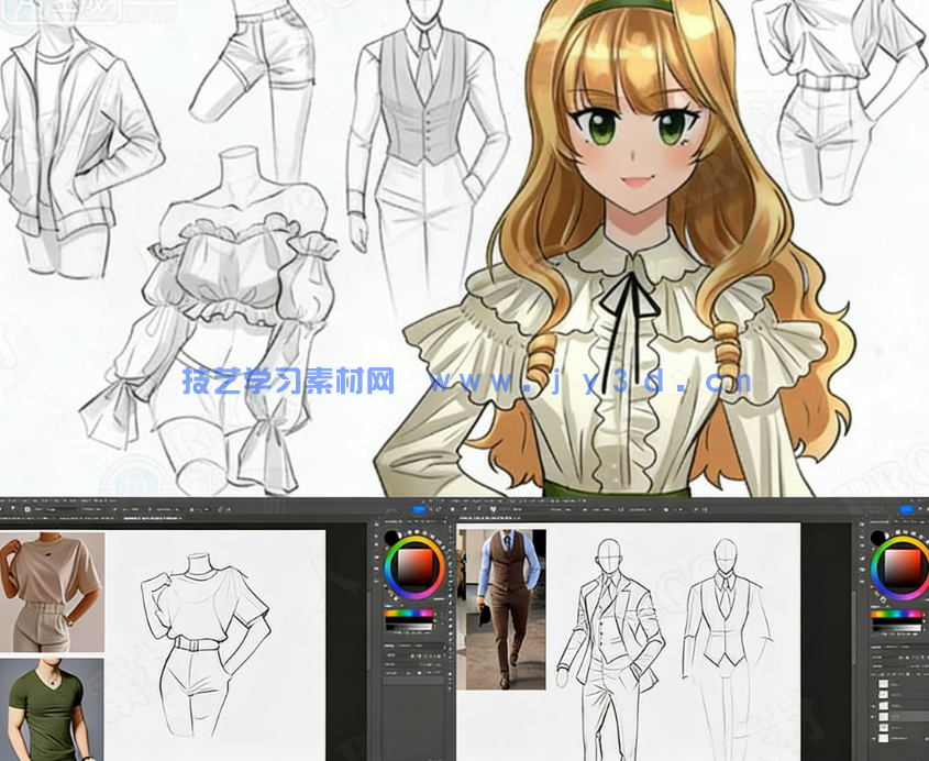 动漫角色服装设计绘画训练视频教程(图9)
