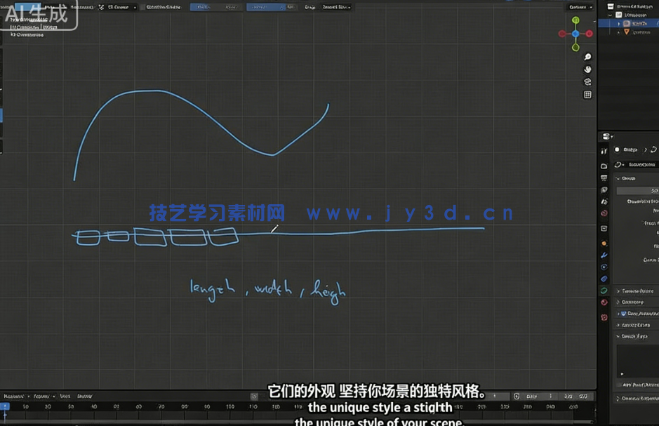 Blender几何节点程序化桥梁实例制作视频教程(图5) Blender几何节点程序化桥梁实例制作视频教程(图5)