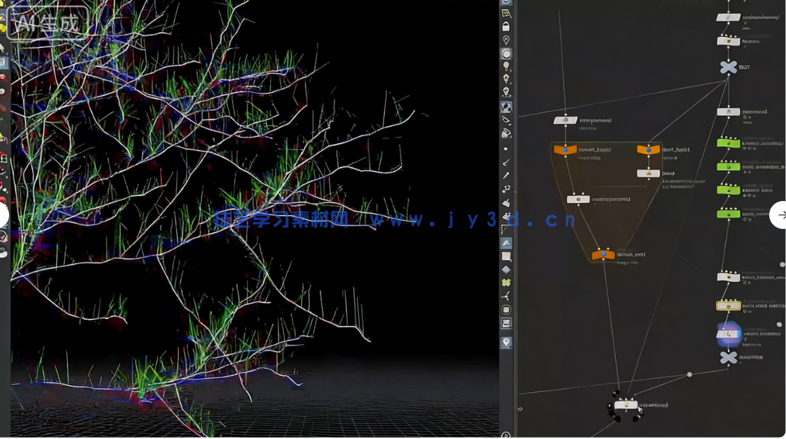 Houdini中KineFX和Labs Tree Tools插件创建程序化树(图4)