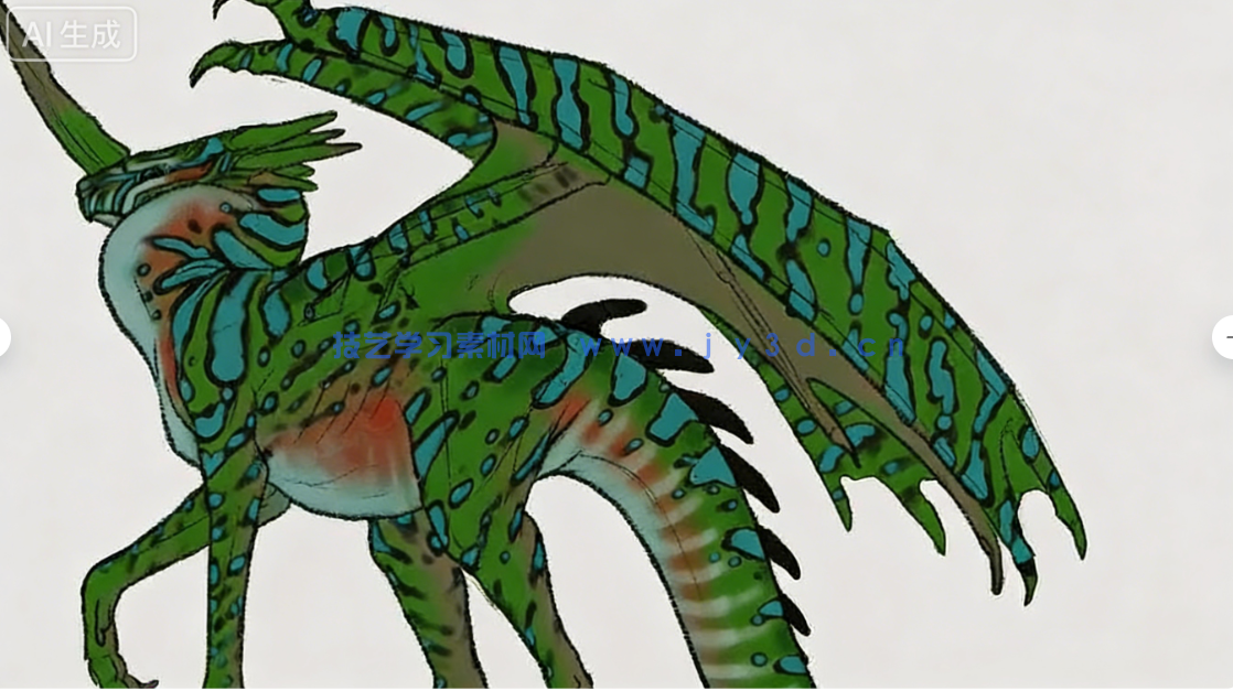 龙类生物系统性解剖绘画原理实战训练视频教程(图8)