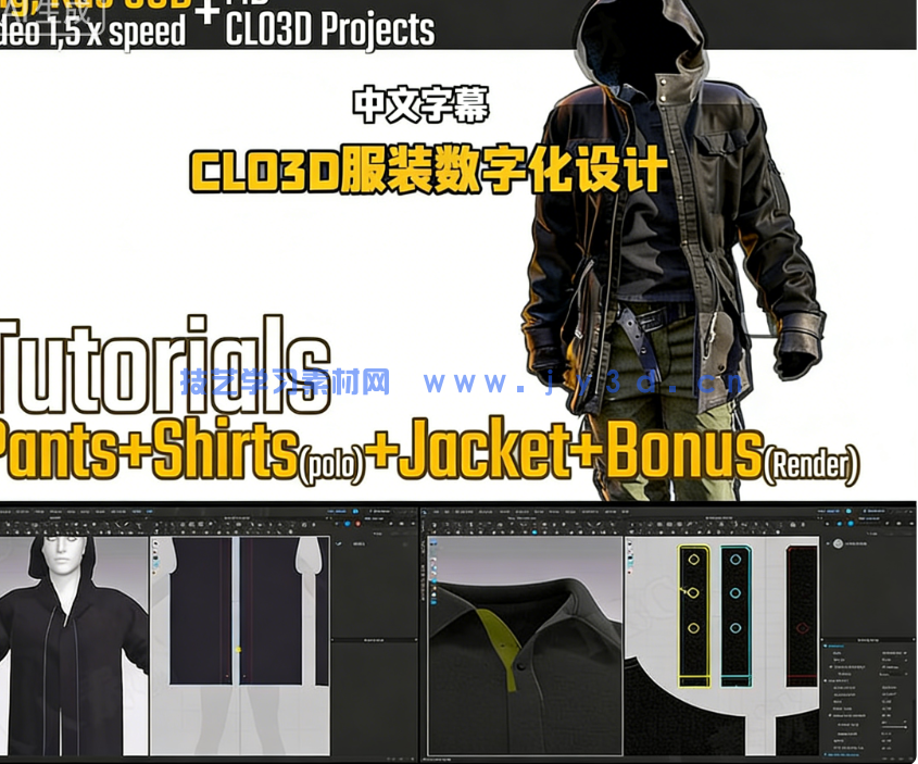 CLO3D服装数字化设计制作视频教程(图4) CLO3D服装数字化设计制作视频教程(图4)
