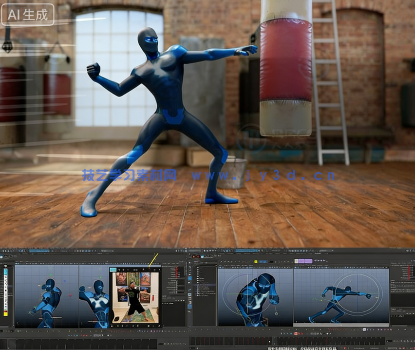 Maya角色战斗攻击格斗动作动画制作指南视频教程(图6)