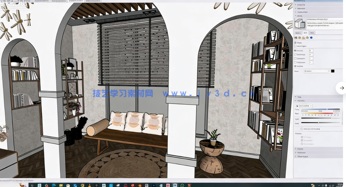 Enscape与SketchUp卧室室内可视化渲染技术视频教程(图1) Enscape与SketchUp卧室室内可视化渲染技术视频教程(图1)