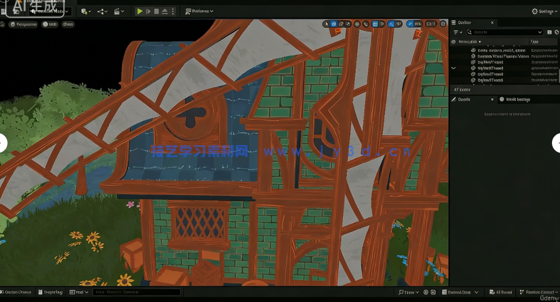 Blender与UE5塞尔达游戏场景完整制作流程视频教程(图8) Blender与UE5塞尔达游戏场景完整制作流程视频教程(图8)