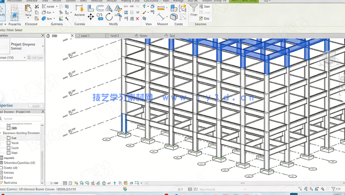 Revit钢结构和混凝土完整建模技术视频教程(图3) Revit钢结构和混凝土完整建模技术视频教程(图3)