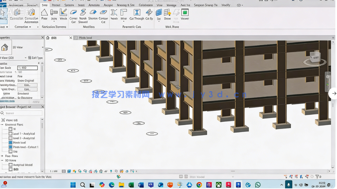 Revit钢结构和混凝土完整建模技术视频教程(图7) Revit钢结构和混凝土完整建模技术视频教程(图6)