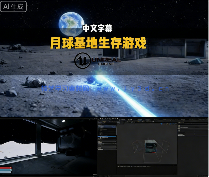 UE5蓝图系统制作月球基地生存游戏视频教程(图10) UE5蓝图系统制作月球基地生存游戏视频教程(图10)