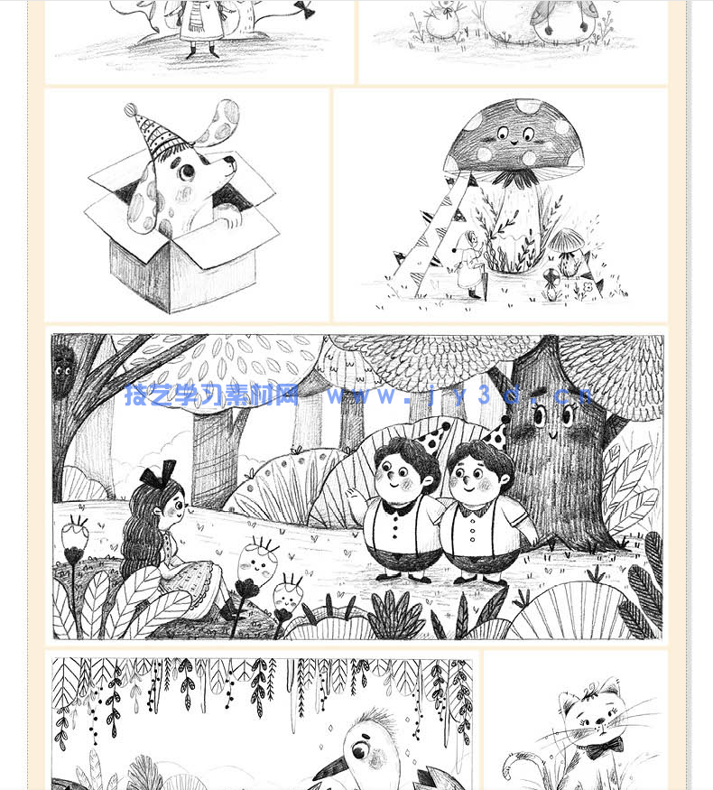 萌 儿童插画线稿训练手册(图8) 萌 儿童插画线稿训练手册(图8)