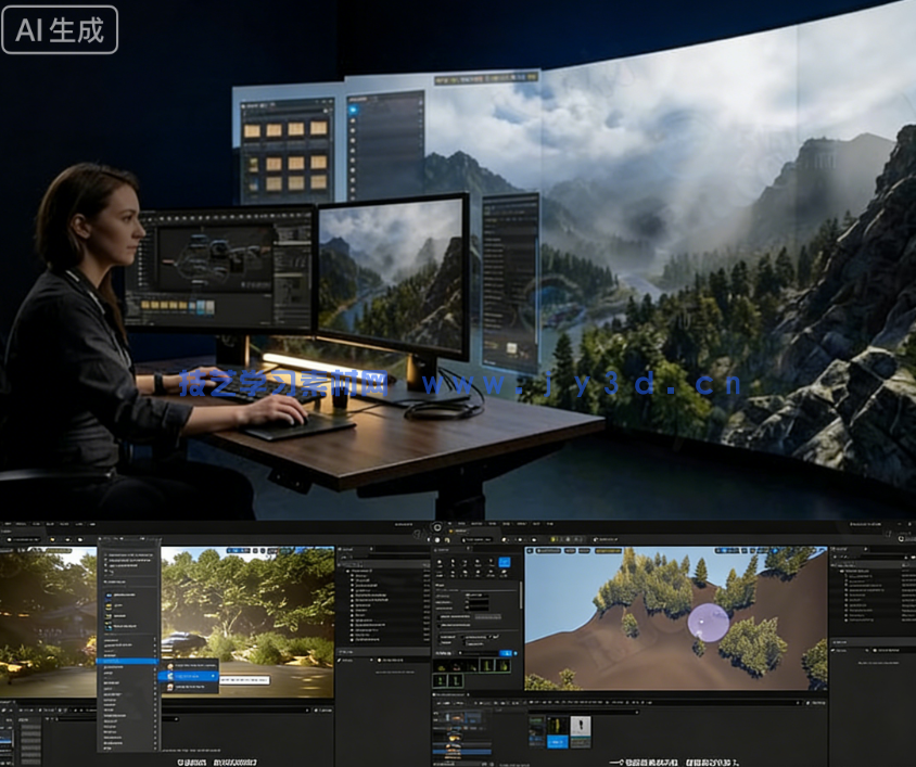 UE5影视级湖岸游戏环境场景设计入门训练视频(图10) UE5影视级湖岸游戏环境场景设计入门训练视频(图10)