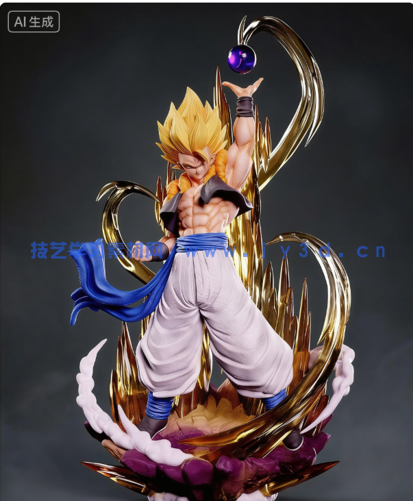 悟吉塔Gogeta《龙珠Z》动漫角色雕刻手办3D打印模型(图2) 悟吉塔Gogeta《龙珠Z》动漫角色雕刻手办3D打印模型(图2)