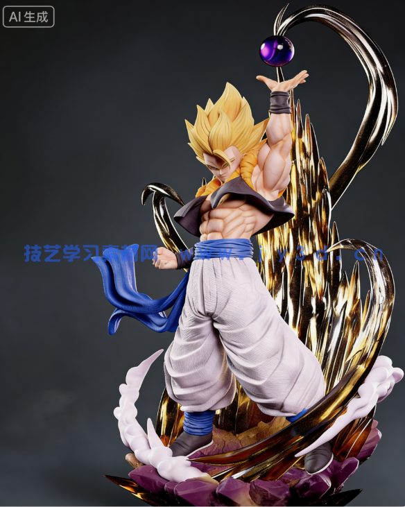 悟吉塔Gogeta《龙珠Z》动漫角色雕刻手办3D打印模型(图3) 悟吉塔Gogeta《龙珠Z》动漫角色雕刻手办3D打印模型(图3)