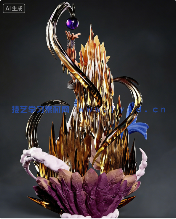 悟吉塔Gogeta《龙珠Z》动漫角色雕刻手办3D打印模型(图4) 悟吉塔Gogeta《龙珠Z》动漫角色雕刻手办3D打印模型(图4)