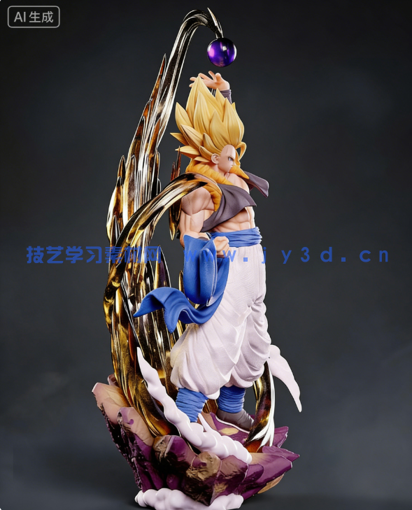 悟吉塔Gogeta《龙珠Z》动漫角色雕刻手办3D打印模型(图5) 悟吉塔Gogeta《龙珠Z》动漫角色雕刻手办3D打印模型(图5)