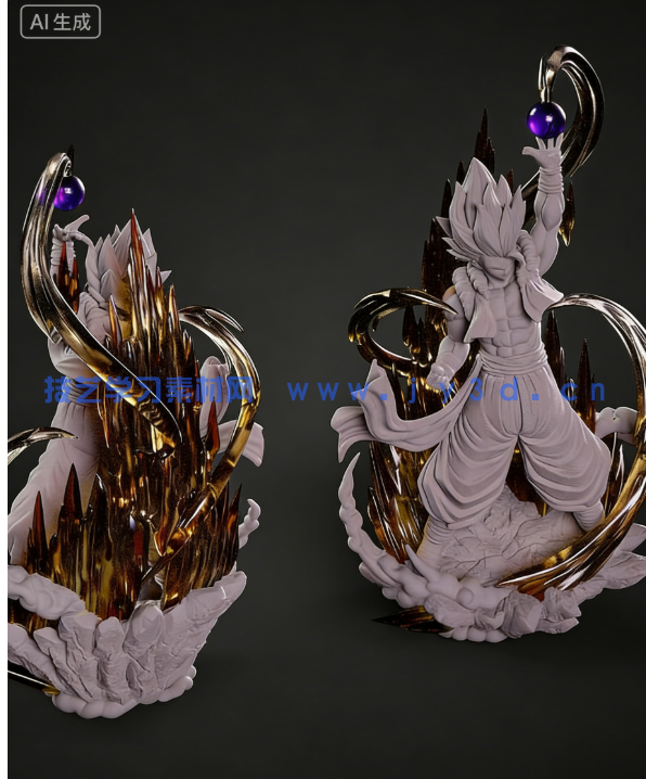 悟吉塔Gogeta《龙珠Z》动漫角色雕刻手办3D打印模型(图7) 悟吉塔Gogeta《龙珠Z》动漫角色雕刻手办3D打印模型(图7)