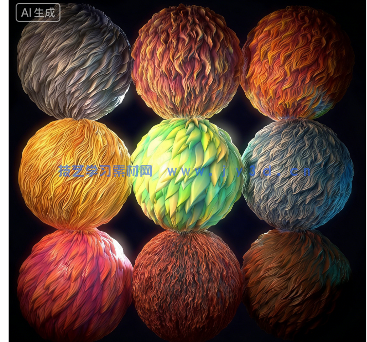 毛发蛇皮羽毛龙鳞Substance材质素材合集(图6) 毛发蛇皮羽毛龙鳞Substance材质素材合集(图6)