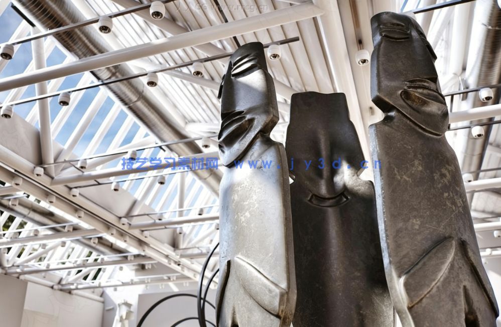 现代艺术展览空间室内可视化实时渲染场景UE游戏素材(图2) 现代艺术展览空间室内可视化实时渲染场景UE游戏素材(图2)