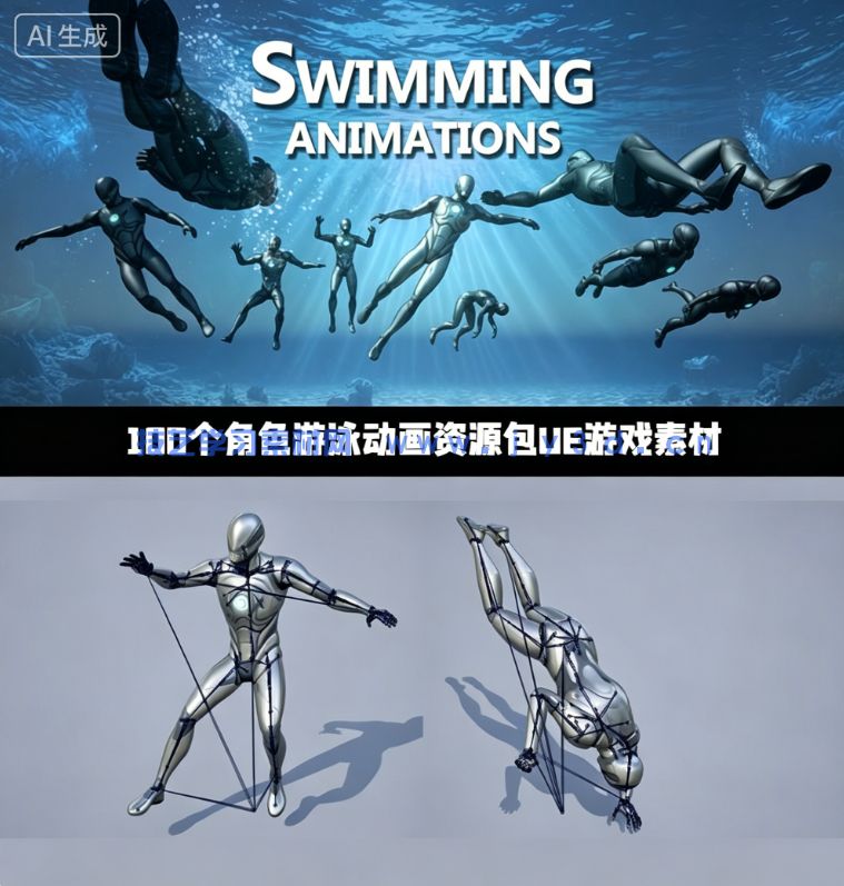 100个角色游泳动画资源包UE游戏素材(图1) 100个角色游泳动画资源包UE游戏素材(图1)