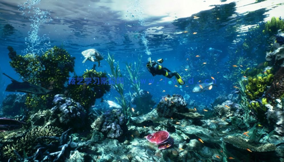 水下世界场景生成工具UE游戏素材(图2) 水下世界场景生成工具UE游戏素材(图2)