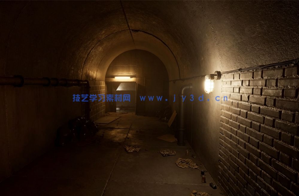 下水道地下隧道工业走廊环境场景UE游戏素材(图3) 下水道地下隧道工业走廊环境场景UE游戏素材(图3)