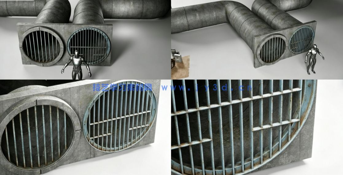 下水道地下隧道工业走廊环境场景UE游戏素材(图2) 下水道地下隧道工业走廊环境场景UE游戏素材(图2)