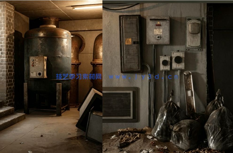 下水道地下隧道工业走廊环境场景UE游戏素材(图10) 下水道地下隧道工业走廊环境场景UE游戏素材(图10)