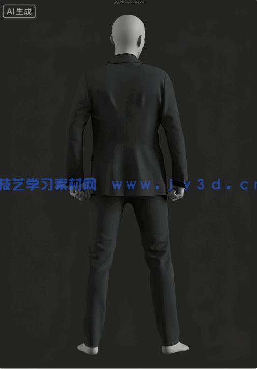 男性西装男士服装Marvelous Designer和CLO 3D项目文件3D模型(图6)