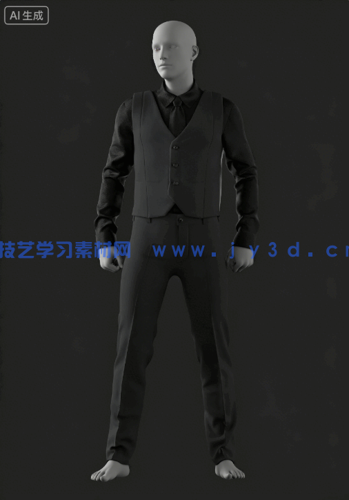 男性西装男士服装Marvelous Designer和CLO 3D项目文件3D模型(图9)