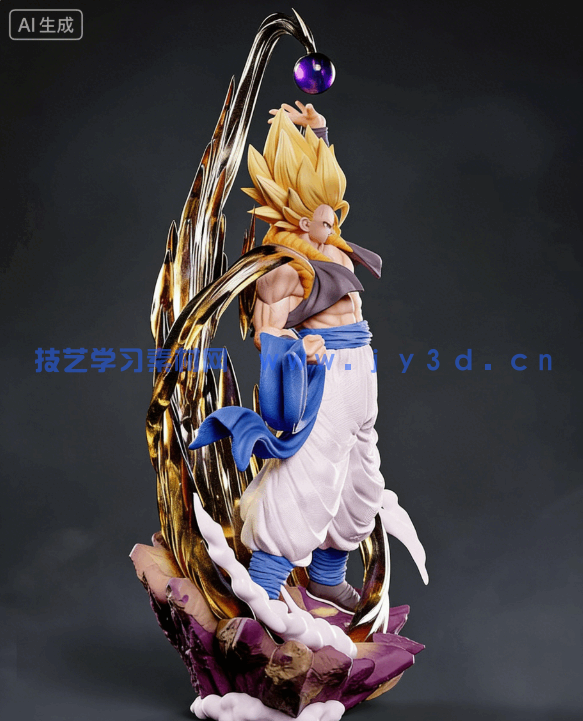 悟吉塔Gogeta《龙珠Z》动漫角色雕刻手办3D打印模型(图6)
