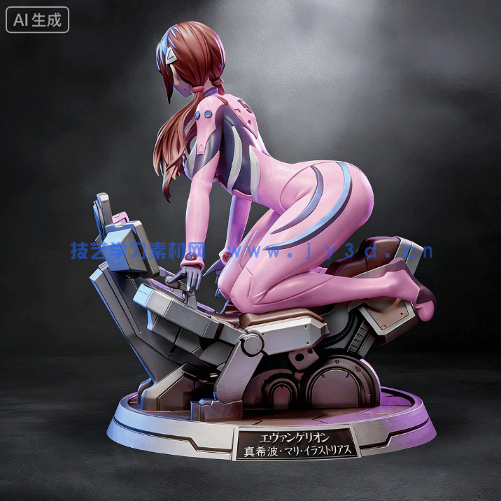 真希波·玛丽·伊兰崔亚斯是《新世纪福音战士》动漫角色雕刻手办3D打印模型(图4)