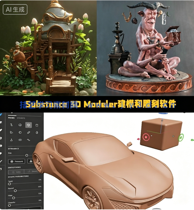 Substance 3D Modeler建模和雕刻软件V1.22.7一键安装版(图1) Substance 3D Modeler建模和雕刻软件V1.22.7一键安装版(图1)
