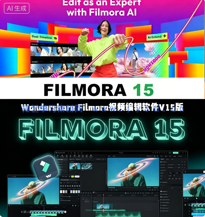 Wondershare Filmora视频编辑软件V15.3.20版(图1) Wondershare Filmora视频编辑软件V15.3.20版(图1)