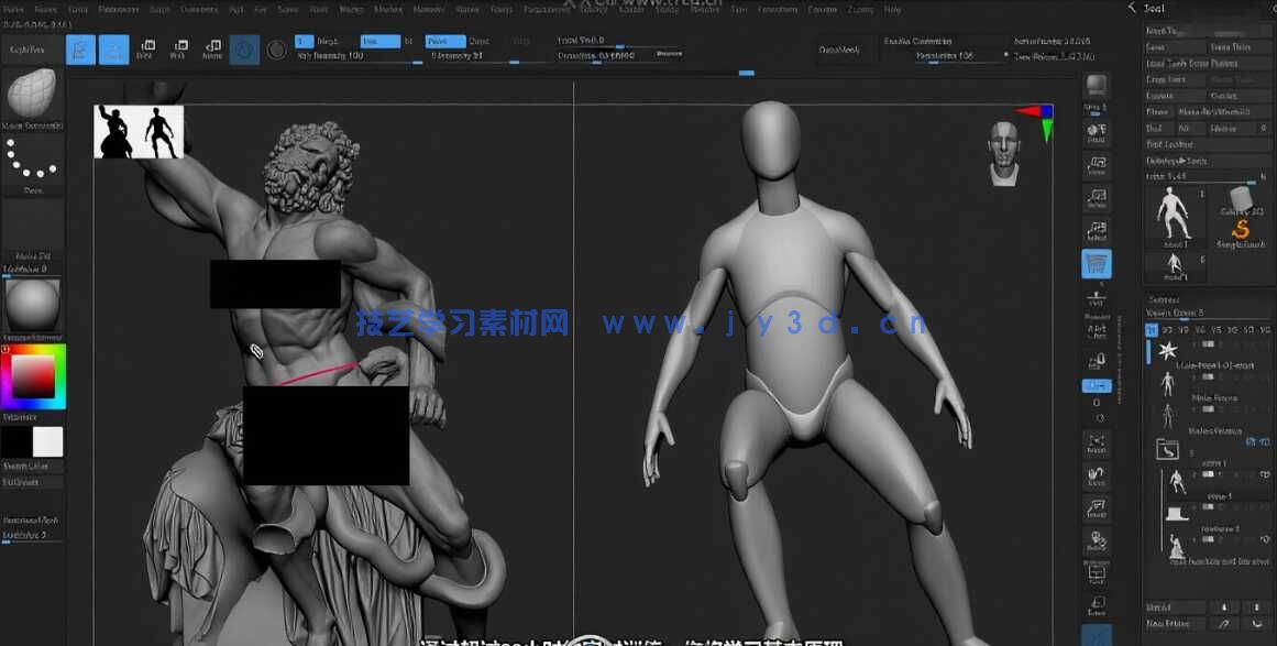 【中文字幕】ZBrush人体雕刻技术进阶大师班视频教程(图1) 【中文字幕】ZBrush人体雕刻技术进阶大师班视频教程(图1)