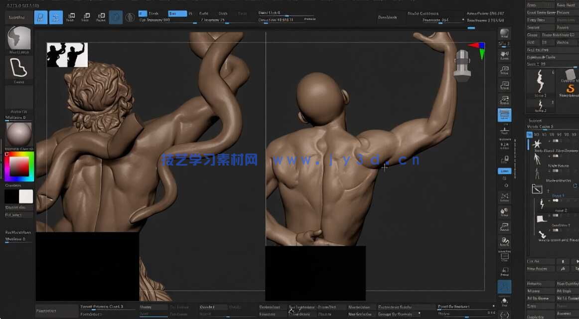 【中文字幕】ZBrush人体雕刻技术进阶大师班视频教程(图8) 【中文字幕】ZBrush人体雕刻技术进阶大师班视频教程(图8)
