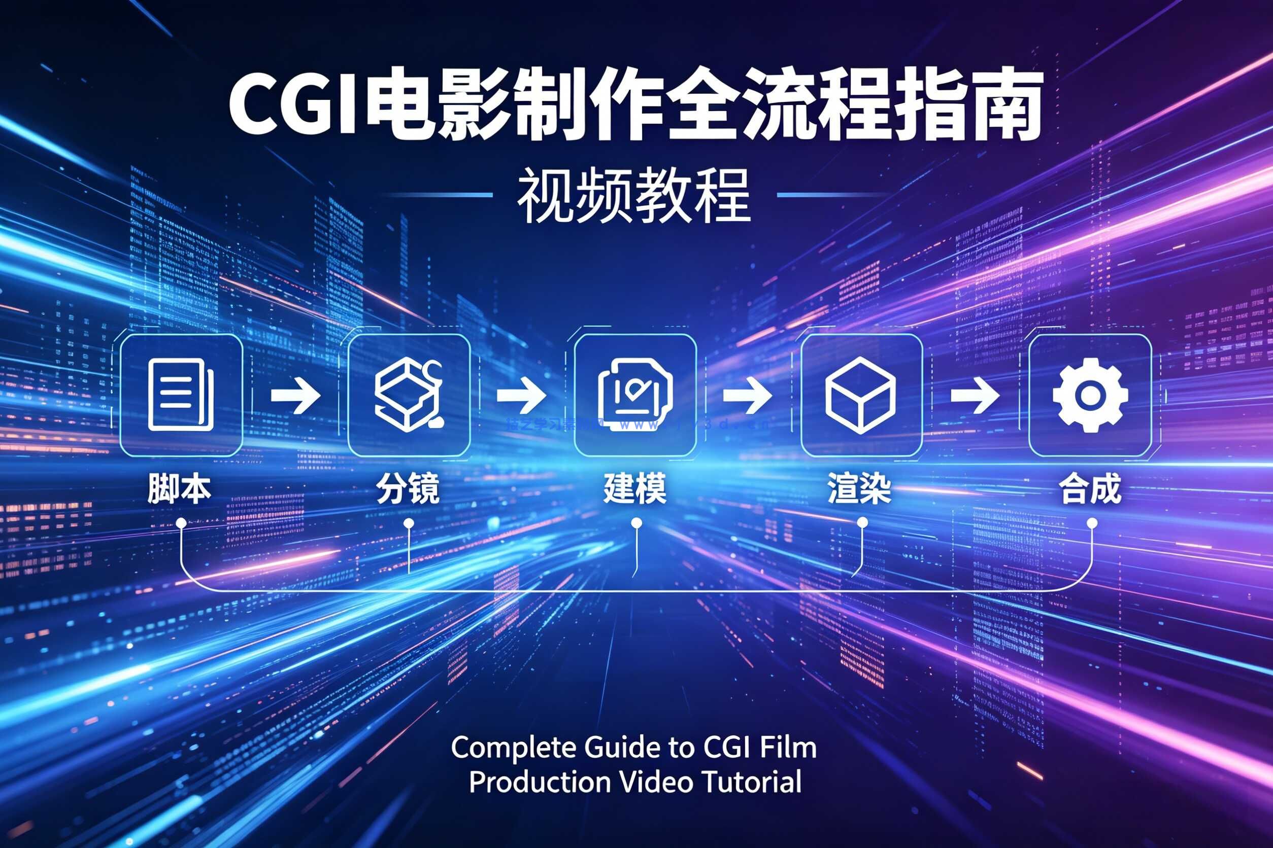【中英双语】CGI电影制作全流程指南视频教程