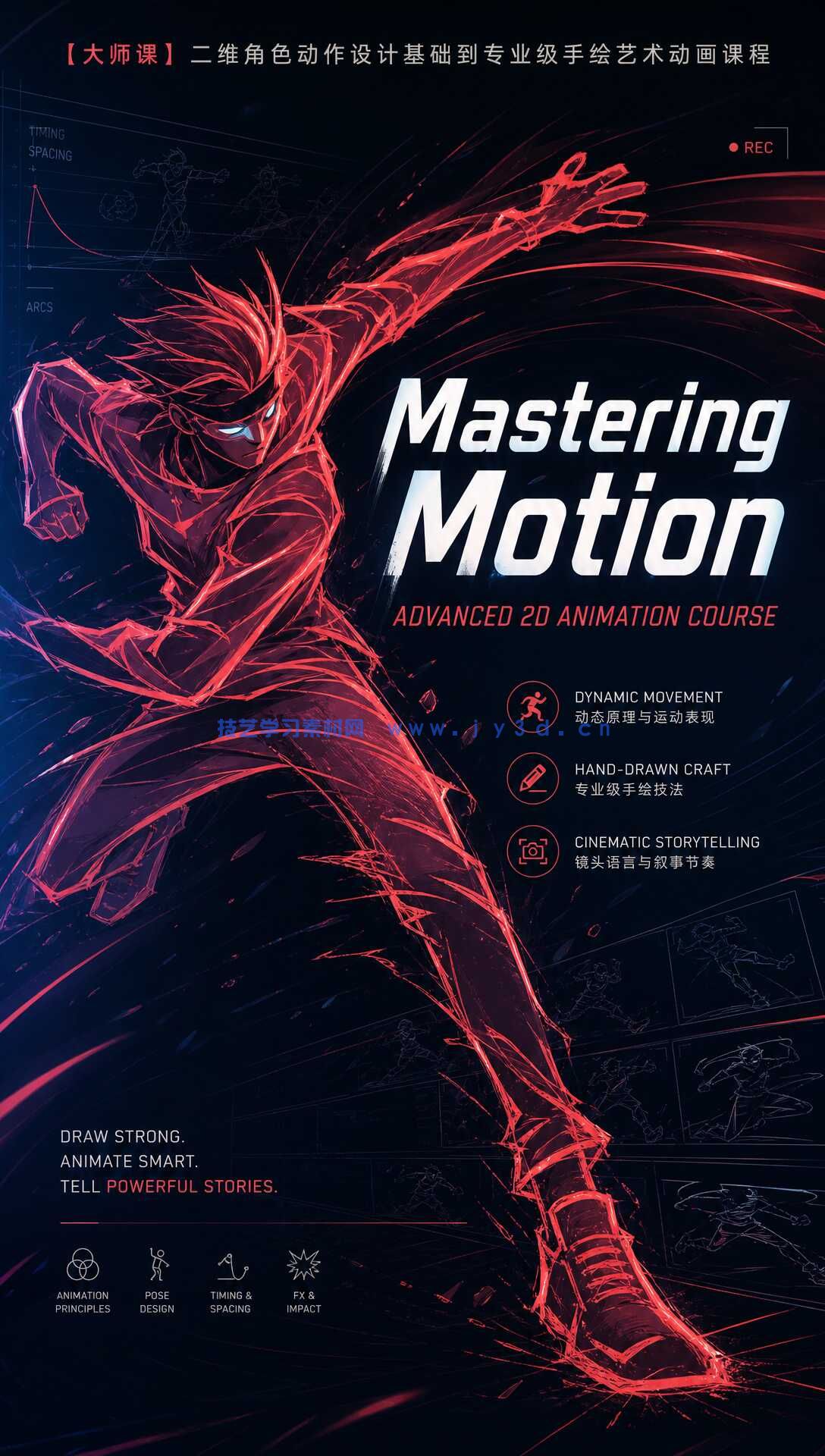 【大师课】二维角色动作设计基础到专业级手绘艺术动画课程 Animator Guild – Mastering Motion