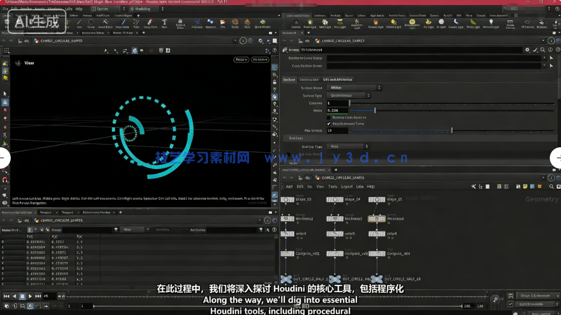 Houdini科幻环境电流与能量特效制作视频教程(图4)