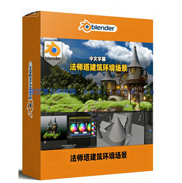 【中文字幕】Blender法师塔建筑环境场景完整制作流程视频教程(图1)